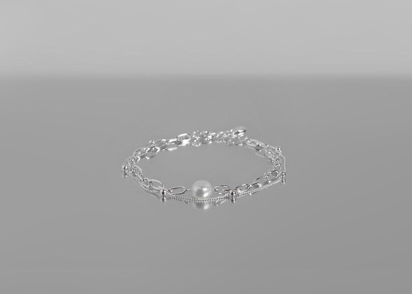Theresa Double Chain Pearl Bracelet