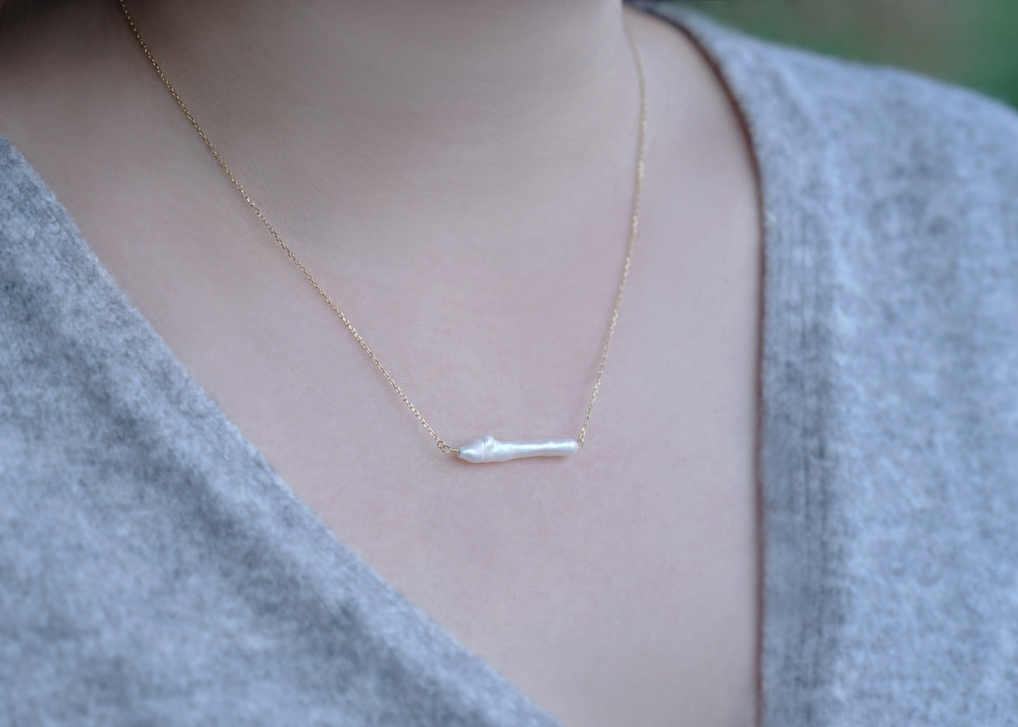 Pag Organic Shaped Pearl Necklace